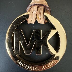Michael Kors Medallion With‎ Beige Leather Strap Bag Accessory